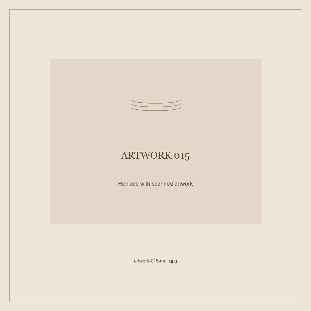 Numbered placeholder for Artwork 015; scanned artwork to come