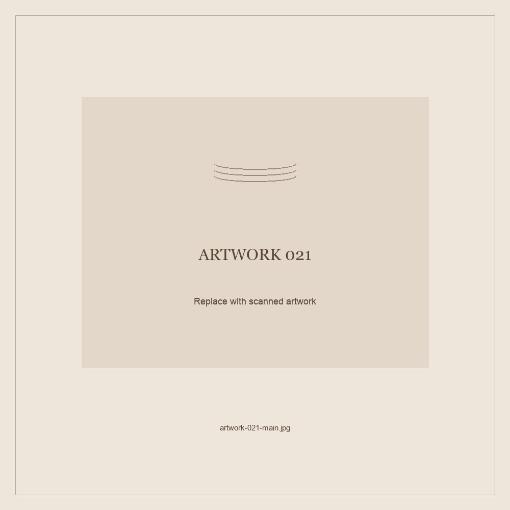 Numbered placeholder for Artwork 021; scanned artwork to come