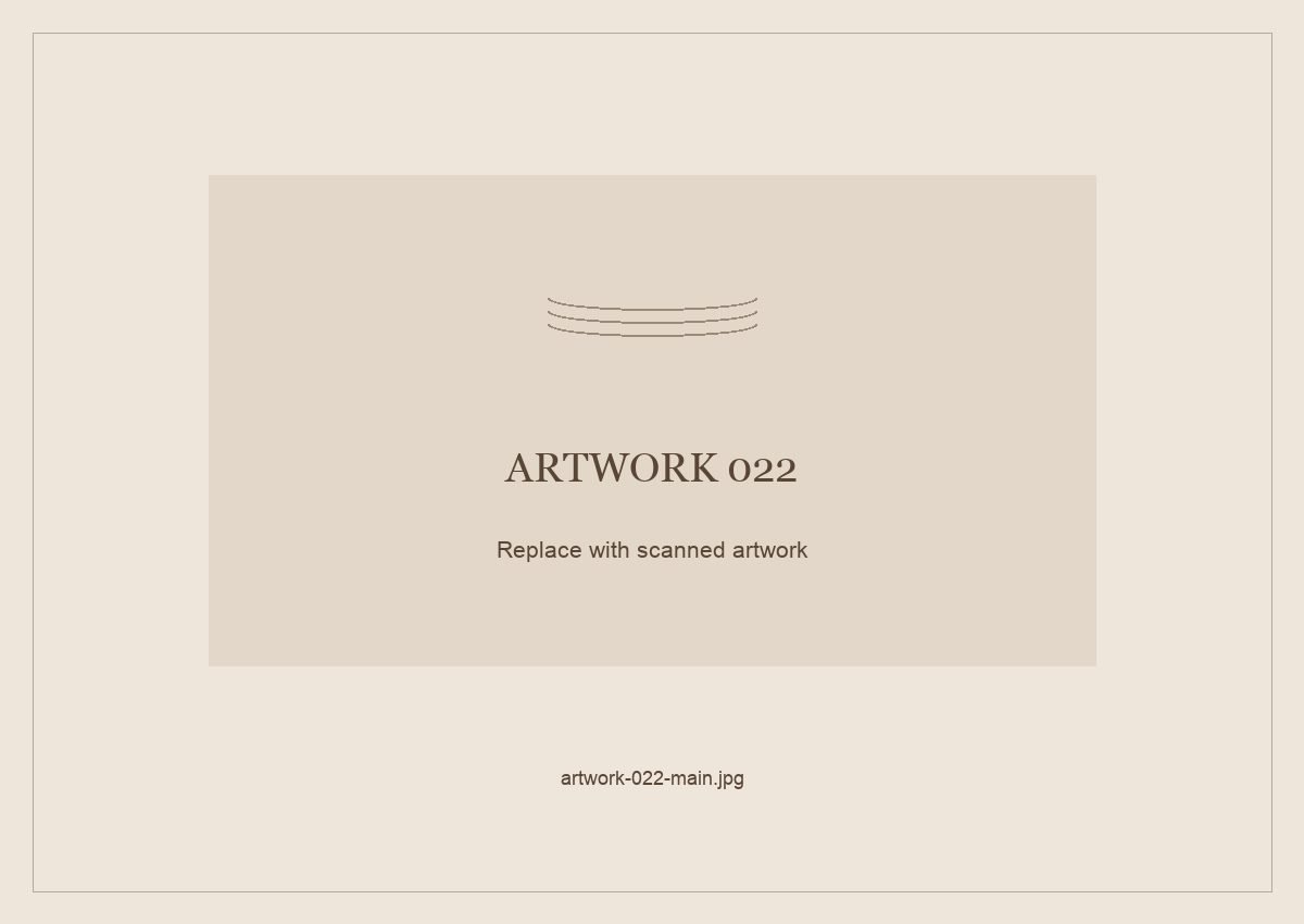 Numbered placeholder for Artwork 022; scanned artwork to come