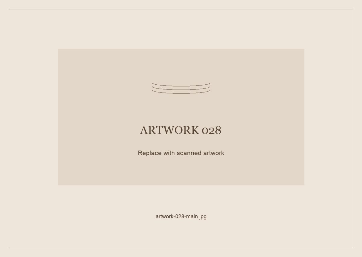 Numbered placeholder for Artwork 028; scanned artwork to come