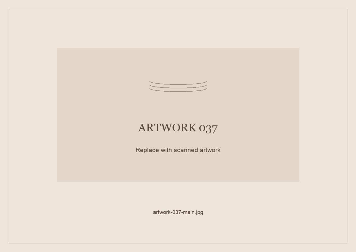 Numbered placeholder for Artwork 037; scanned artwork to come