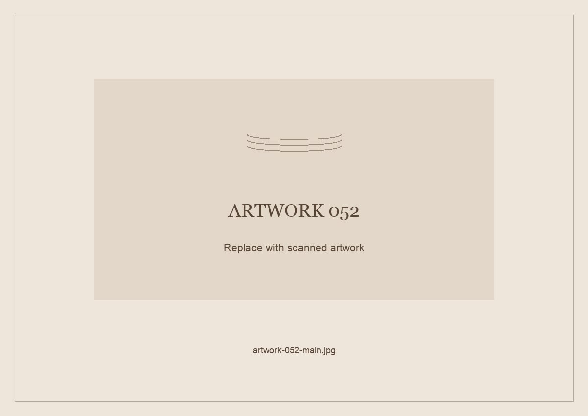 Numbered placeholder for Artwork 052; scanned artwork to come