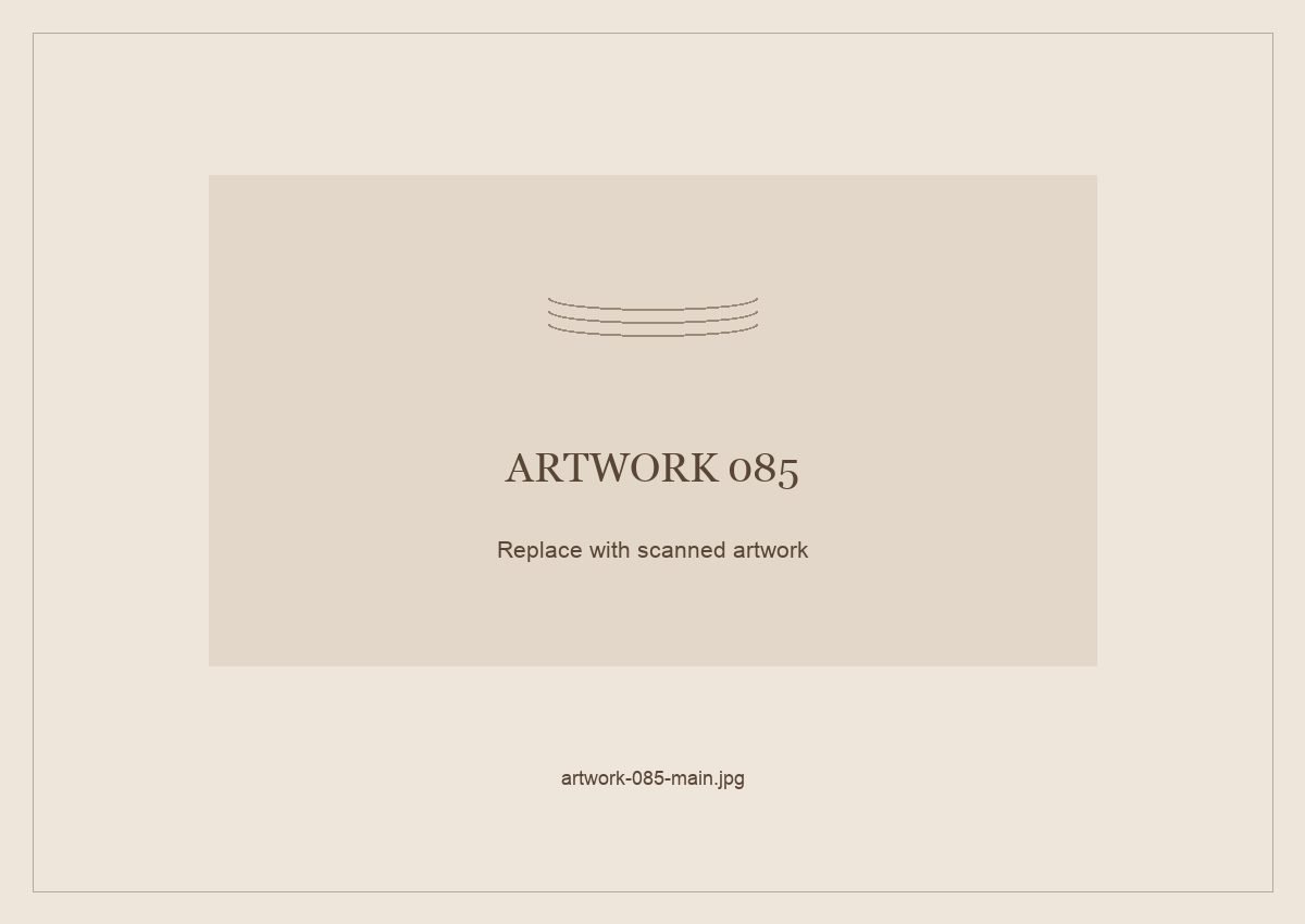 Numbered placeholder for Artwork 085; scanned artwork to come