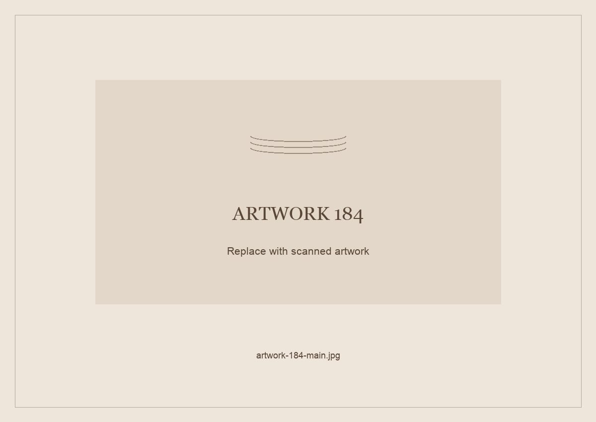 Numbered placeholder for Artwork 184; scanned artwork to come
